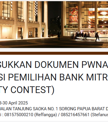 SELEKSI PEMILIHAN BANK MITRA (BEAUTY CONTEST) POLITEKNIK PELAYARAN SORONG TAHUN 2025