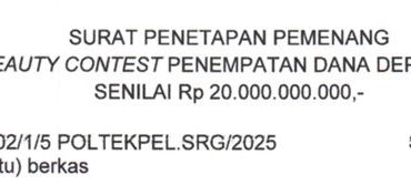 PENGUMUMAN PENETAPAN PEMENANG BEAUTY CONTEST