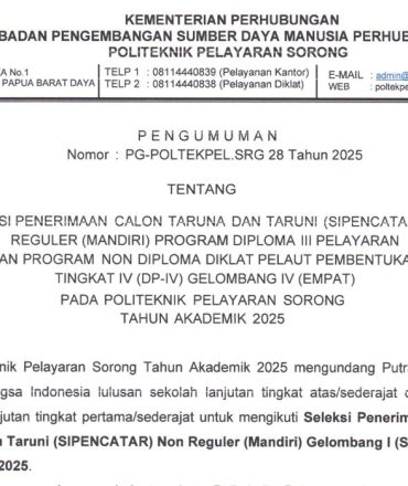 PENGUMUMAN PENERIMAAN SIPENCATAR MANDIRI GELOMBANG 4