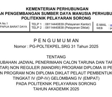PERUBAHAN JADWAL PENERIMAAN SIPENCATAR MANDIRI GELOMBANG 4 TAHUN 2025