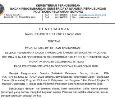 PENGUMUMAN KELULUSAN ADMINISTRASI SIPENCATAR MANDIRI GELOMBANG III TAHUN 2026